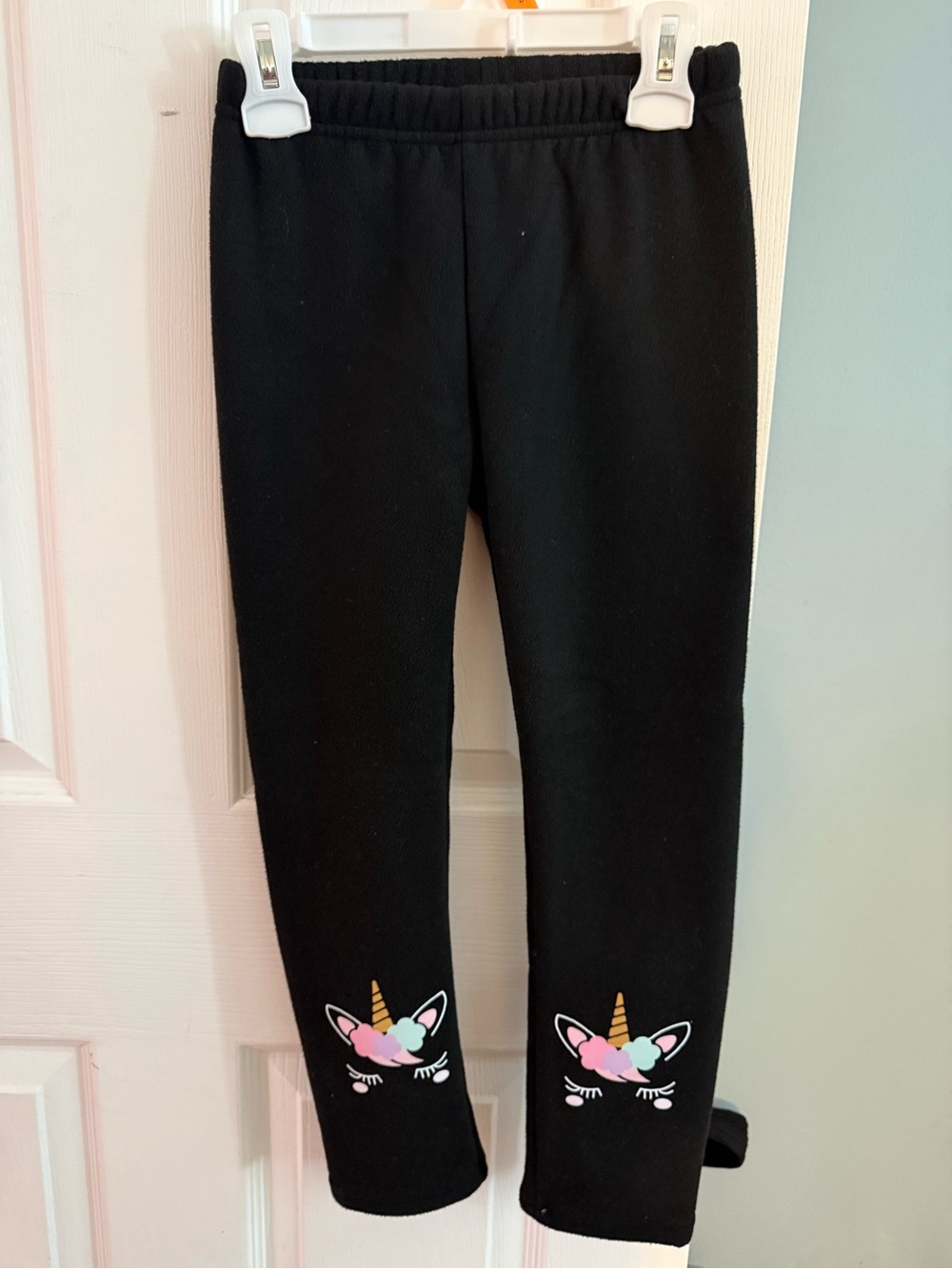 Kids Black Unicorn Leggings